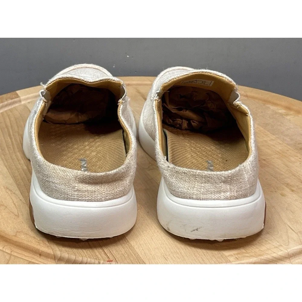 OrthoComfoot Mules‎ Mens EU 42 Beige Slip On Backless Loafer Casual Canvas